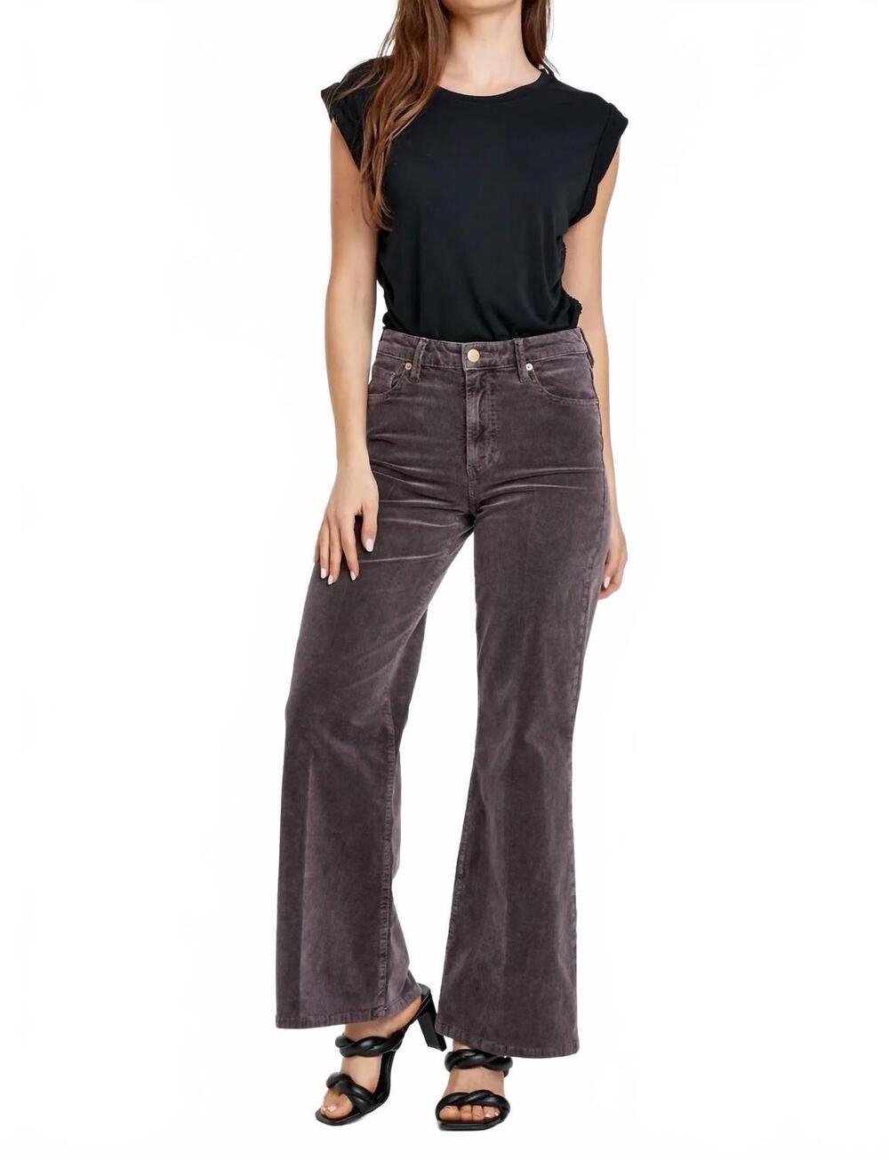 NEW DEAR JOHN DENIM fiona super high rise wide leg pant in espresso
